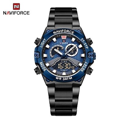 Naviforce 9207 Military Fashion Wrist Watch (Black & Blue Mix) (P02156)