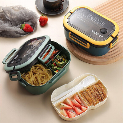 Single Double-layer Lunch Box (1200ml) (P02419)